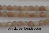 CMS870 15.5 inches 6mm faceted round moonstone gemstone beads