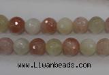 CMS871 15.5 inches 8mm faceted round moonstone gemstone beads