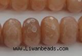 CMS952 15.5 inches 8*12mm faceted rondelle A grade moonstone beads