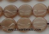 CMS957 15.5 inches 10mm flat round A grade moonstone beads