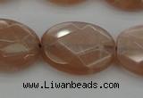 CMS968 15.5 inches 13*18mm faceted oval A grade moonstone beads