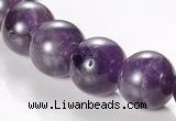 CNA05 AB grade 14mm round natural amethyst quartz bead Wholesale