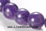 CNA06 AB grade natural amethyst 16mm round quartz bead Wholesale