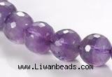 CNA08 12mm faceted round A- grade natural amethyst quartz beads