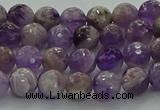 CNA1011 15.5 inches 6mm faceted round dogtooth amethyst beads