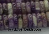 CNA1023 15.5 inches 4*12mm rondelle dogtooth amethyst beads