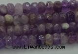 CNA1028 15.5 inches 4*6mm faceted rondelle dogtooth amethyst beads