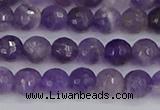 CNA1071 15.5 inches 6mm faceted round dogtooth amethyst beads