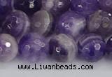 CNA1073 15.5 inches 10mm faceted round dogtooth amethyst beads