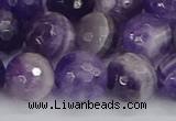 CNA1074 15.5 inches 12mm faceted round dogtooth amethyst beads