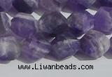 CNA1078 15.5 inches 10mm faceted nuggets matte dogtooth amethyst beads