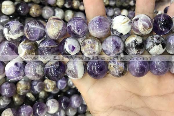 CNA1087 15.5 inches 16mm round dogtooth amethyst beads wholesale