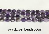 CNA1120 15.5 inches 14mm flat round dogtooth amethyst beads