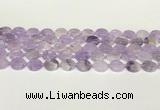 CNA1124 15.5 inches 12mm flat round natural lavender amethyst beads