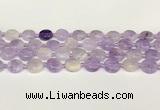 CNA1125 15.5 inches 14mm flat round natural lavender amethyst beads