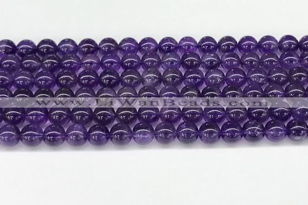 CNA1151 15.5 inches 6mm round natural amethyst gemstone beads