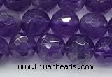 CNA1171 15.5 inches 6mm faceted round natural amethyst beads