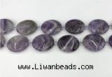 CNA1193 15.5 inches 25*30mm oval amethyst beads wholesale