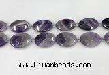 CNA1207 15.5 inches 20*30mm - 22*30mm faceted oval amethyst beads