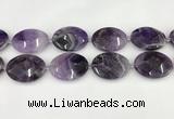 CNA1209 15.5 inches 30*40mm faceted oval amethyst gemstone beads