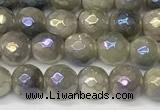 CNA1235 15 inches 6mm faceted round AB-color lavender amethyst beads