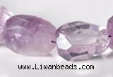 CNA17 15*28mm freeform A- grade natural amethyst beads Wholesale