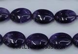 CNA275 15.5 inches 12*16mm oval natural amethyst beads wholesale