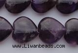 CNA298 15.5 inches 16*16mm heart natural amethyst gemstone beads