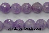 CNA312 15.5 inches 12mm faceted round natural lavender amethyst beads