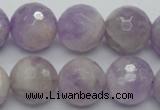 CNA314 15.5 inches 18mm faceted round natural lavender amethyst beads