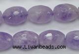 CNA316 15.5 inches 13*18mm faceted rice natural lavender amethyst beads