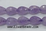 CNA317 15.5 inches 10*14mm faceted teardrop natural lavender amethyst beads