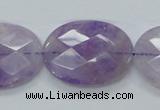 CNA333 15.5 inches 22*30mm faceted oval natural lavender amethyst beads