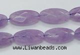 CNA334 15.5 inches 10*20mm faceted oval natural lavender amethyst beads