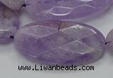 CNA335 15.5 inches 20*40mm faceted oval natural lavender amethyst beads