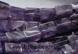 CNA36 15.5 inches 8*12mm cuboid grade AB natural amethyst beads