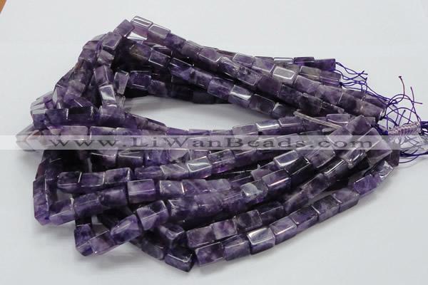 CNA36 15.5 inches 8*12mm cuboid grade AB natural amethyst beads