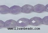 CNA429 10*14mm faceted rice natural lavender amethyst beads