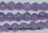 CNA433 15.5 inches 12*12mm skull shape natural lavender amethyst beads