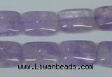 CNA441 15.5 inches 15*20mm rectangle natural lavender amethyst beads