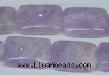 CNA442 15.5 inches 18*25mm rectangle natural lavender amethyst beads