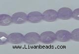 CNA453 15.5 inches 8*12mm faceted oval natural lavender amethyst beads