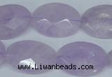 CNA458 15.5 inches 18*25mm faceted oval natural lavender amethyst beads