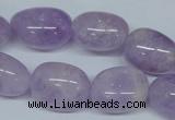 CNA466 15.5 inches 14*18mm nugget natural lavender amethyst beads