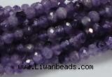 CNA60 15.5 inches 4*6mm faceted rondelle grade AB+ natural amethyst beads