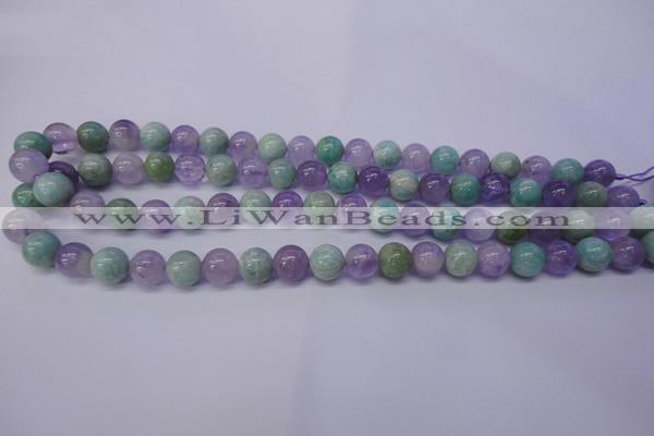 CNA653 15 inches 10mm round lavender amethyst & amazonite beads