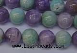 CNA654 15 inches 12mm round lavender amethyst & amazonite beads