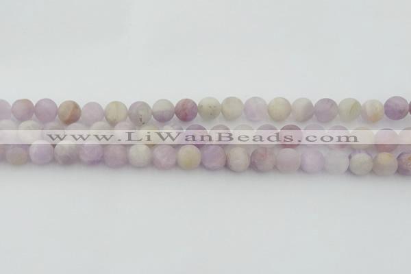 CNA672 15.5 inches 8mm round matte lavender amethyst beads