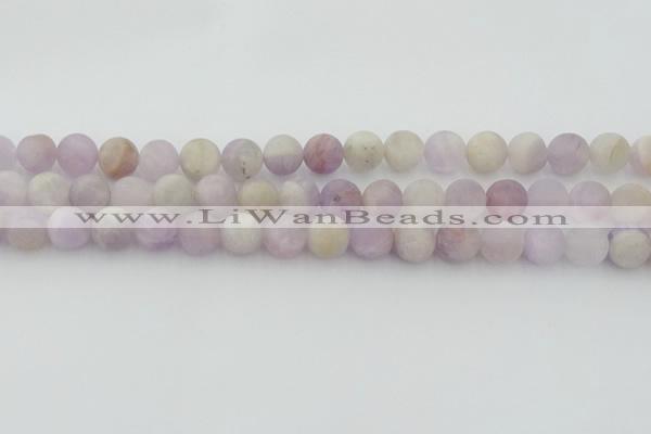 CNA673 15.5 inches 10mm round matte lavender amethyst beads