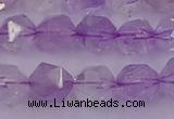 CNA732 15.5 inches 10mm faceted nuggets light lavender amethyst beads